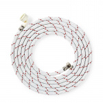 Nedis Inloppsslang nylon | 1/2\'\' | 3/4\'\' | 10 Bar | 90 °C | 4.00 m | Användning: Maträtt / Tvättmaskin | Nylon | Röd / Vit