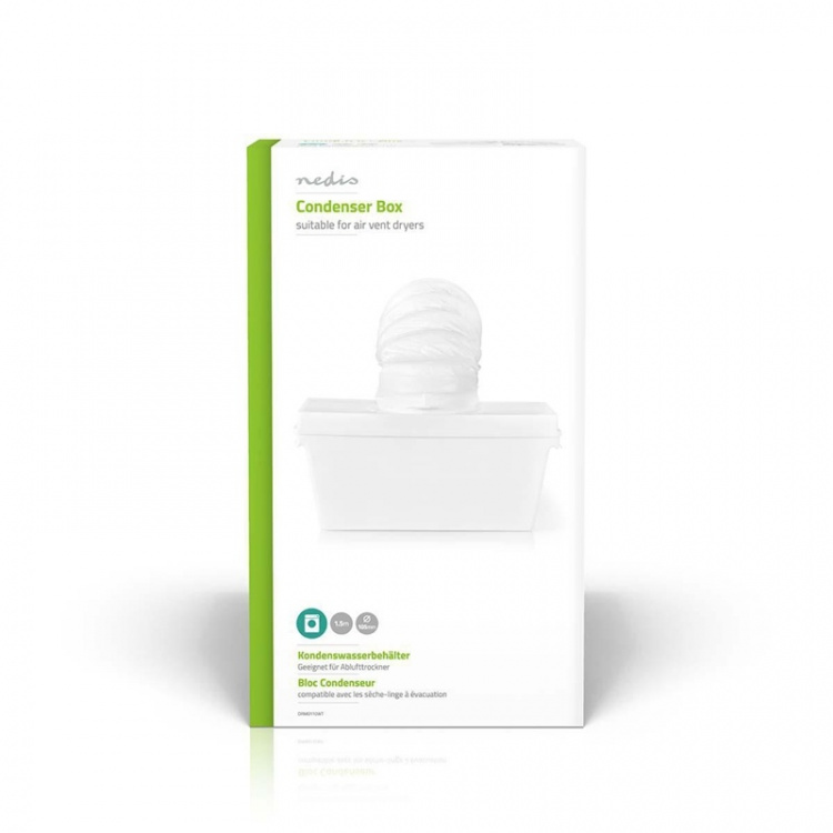Nedis Inomhus Kondens Box | Passar till: Tumble Dryers | 5 l | 1.5 m | 105 mm | Vit