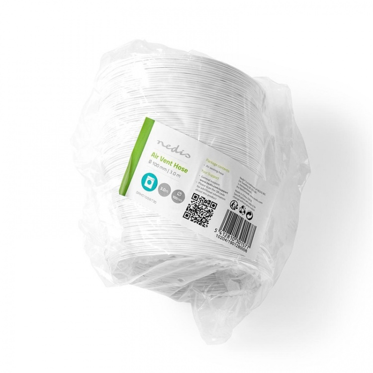 Nedis Luft Utloppsslang PVC | 100 mm | 3.00 m | Passar till: Air Ventilation / Tumble Dryers | Vit Nedis Luft Utloppsslang PVC | 100 mm | 3.00 m | Passar till: Air Ventilation / Tumble Dryers | Vit