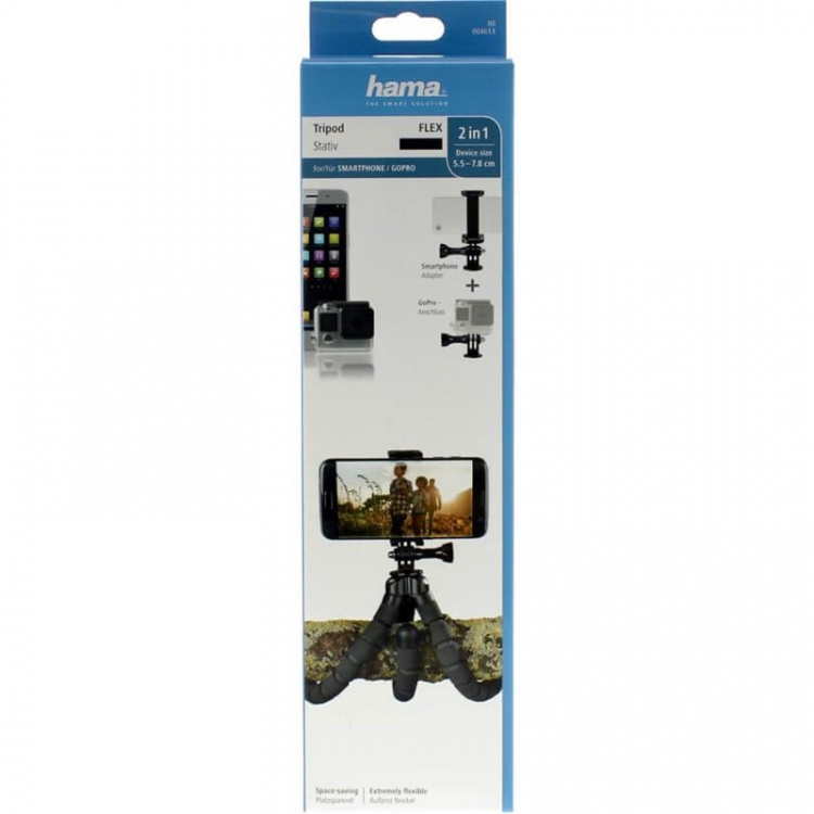 Hama Bordsstativ Flex Smartphone & GoPro 26cm Svart