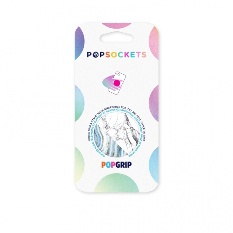 PopSockets Aegean Marble Avtagbart Grip med Ställfunktion PopSockets Aegean Marble Avtagbart Grip med Ställfunktion
