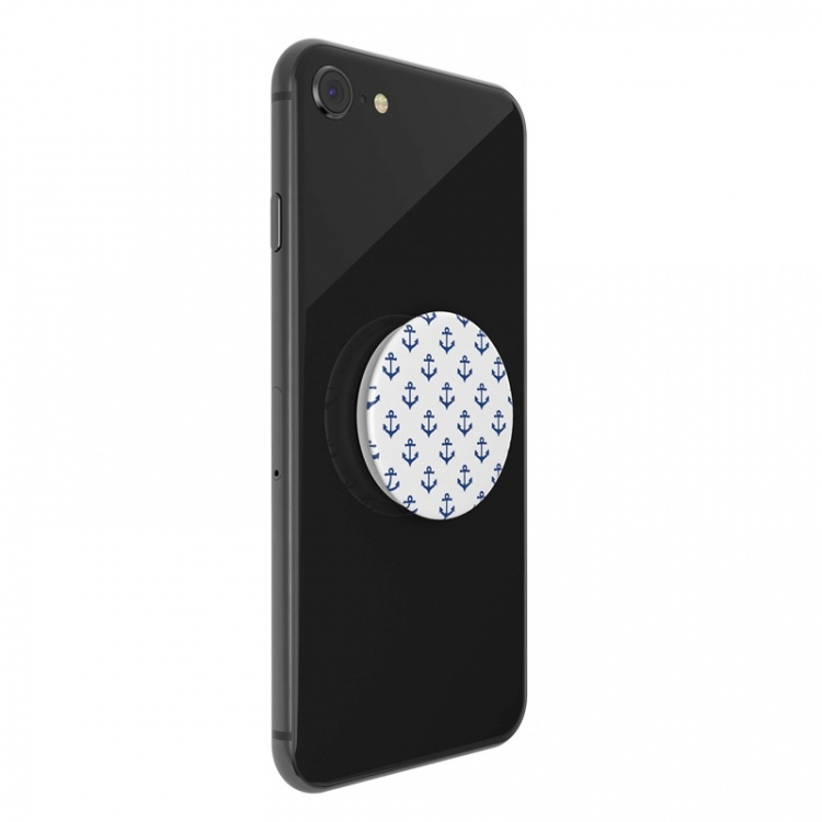 PopSockets Anchors Away White Avtagbart Grip med Ställfunktion