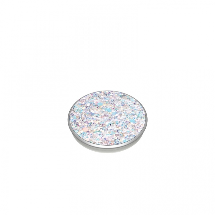 PopSockets Sparkle Snow White Avtagbart Grip med Ställfunktion Premium