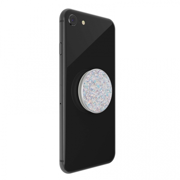 PopSockets Sparkle Snow White Avtagbart Grip med Ställfunktion Premium