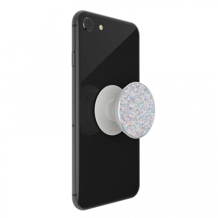 PopSockets Sparkle Snow White Avtagbart Grip med Ställfunktion Premium