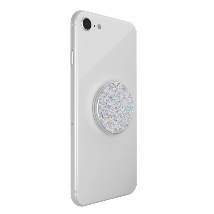 PopSockets Sparkle Snow White Avtagbart Grip med Ställfunktion Premium