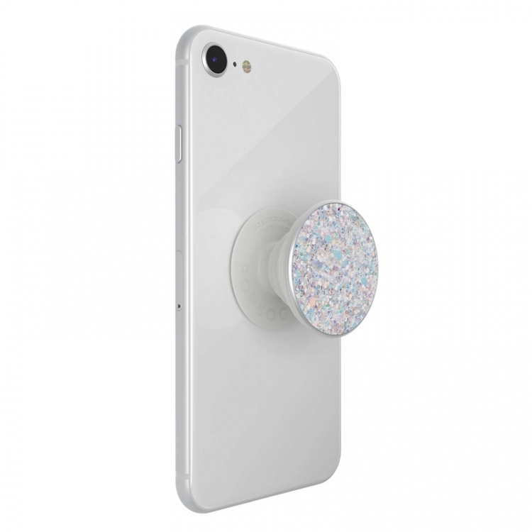 PopSockets Sparkle Snow White Avtagbart Grip med Ställfunktion Premium