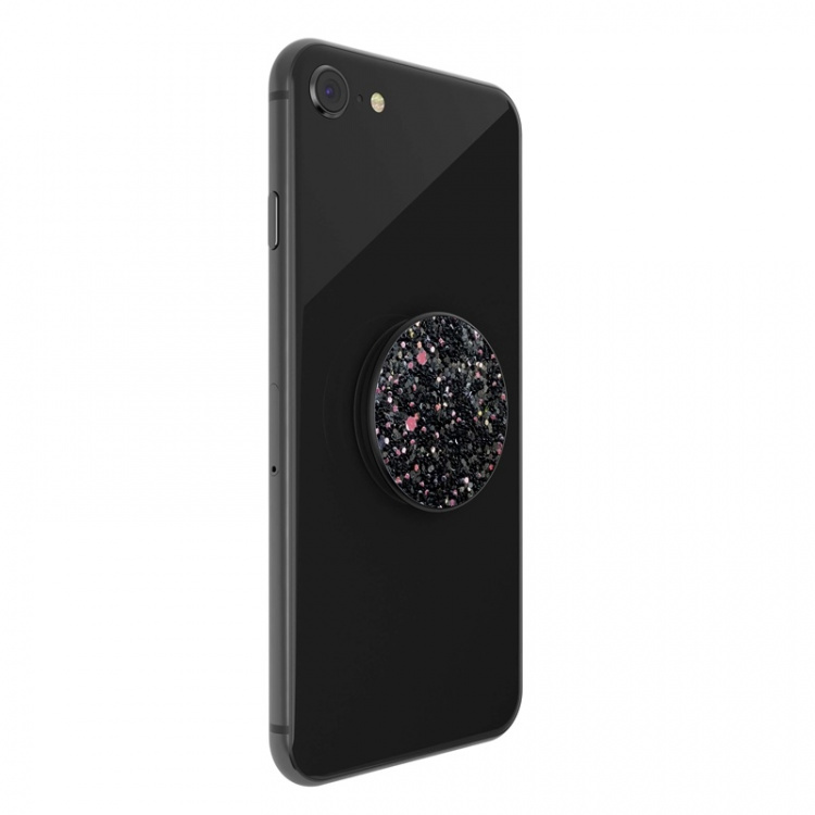 PopSockets Sparkle Black Avtagbart Grip med Ställfunktion Premium