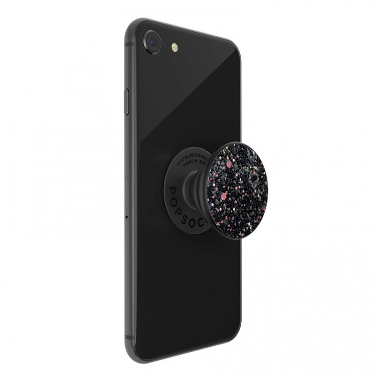 PopSockets Sparkle Black Avtagbart Grip med Ställfunktion Premium