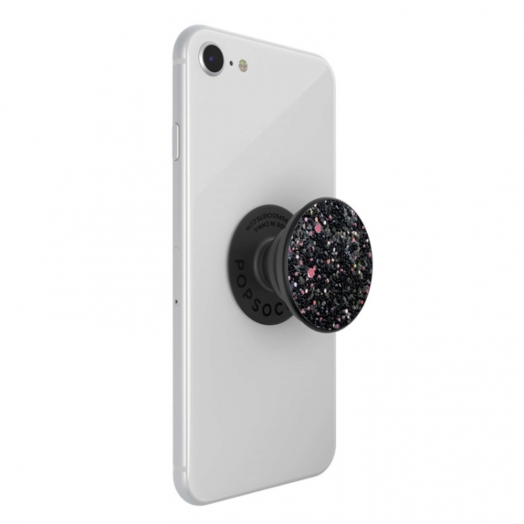 PopSockets Sparkle Black Avtagbart Grip med Ställfunktion Premium