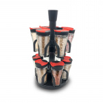 Herzberg Kryddhylla med 12 glasburkar (HG-6004)