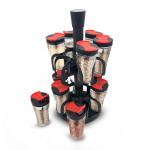 Herzberg Kryddhylla med 12 glasburkar (HG-6004)