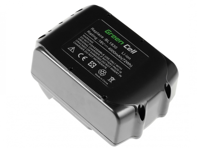 Batteri till Elverktyg för Makita BL1830 194204-5 Ogniwa SAMSUNG 18V 4Ah