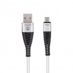 Forever USB Type-C kabel Shark Vit 1m 2A