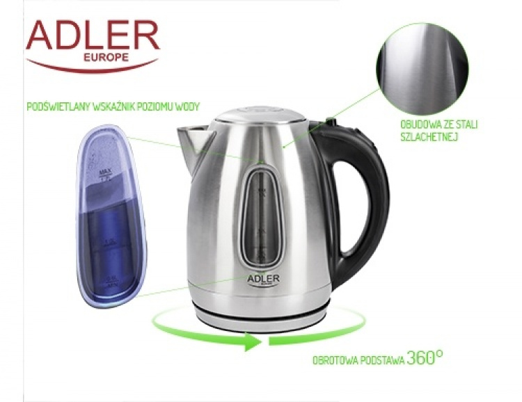 Adler AD 1223 Vattenkokare, 1,7 L