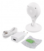 DELTACO SMART HOME nätverkskamera för inomhusbruk, 720p, WiFi, vit DELTACO SMART HOME nätverkskamera för inomhusbruk, 720p, WiFi, vit