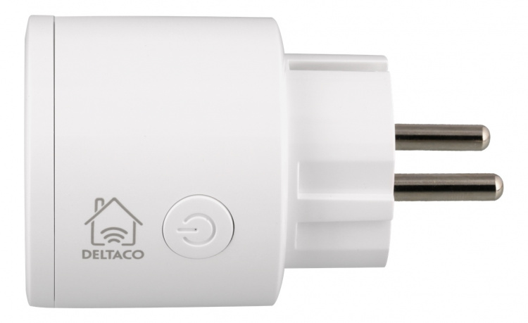 DELTACO SMART HOME strömbrytare, WiFi, 1xCEE 7/3, 10A, timer, vit