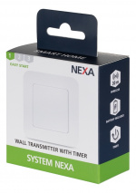 Nexa Väggsändare med ram upp till 30m, 80 x 80 x 14 mm