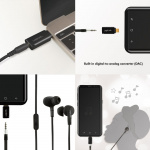 LogiLink USB-C 3,5mm-ljudadapter med DAC