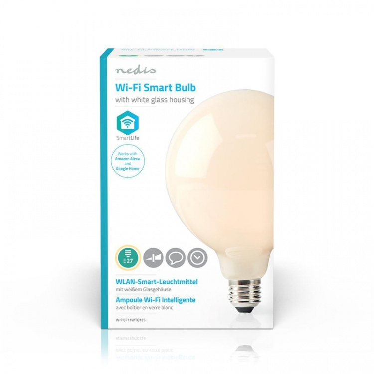 Nedis SmartLife LED vintage lampa | Wi-Fi | E27 | 500 lm | 5 W | Varm Vit | 2700 K | Glas | Android™ / IOS | G125 | 1 st