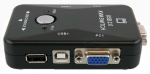 KVM-switch USB/VGA, styr 2 datorer samtidigt
