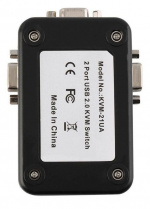 KVM-switch USB/VGA, styr 2 datorer samtidigt