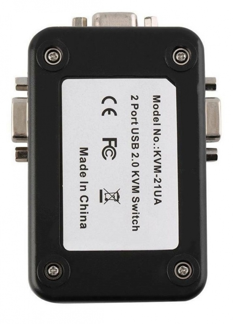 KVM-switch USB/VGA, styr 2 datorer samtidigt