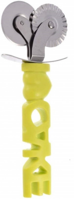 Pizza/Deg Slicer, Dubbla hjul, Grön