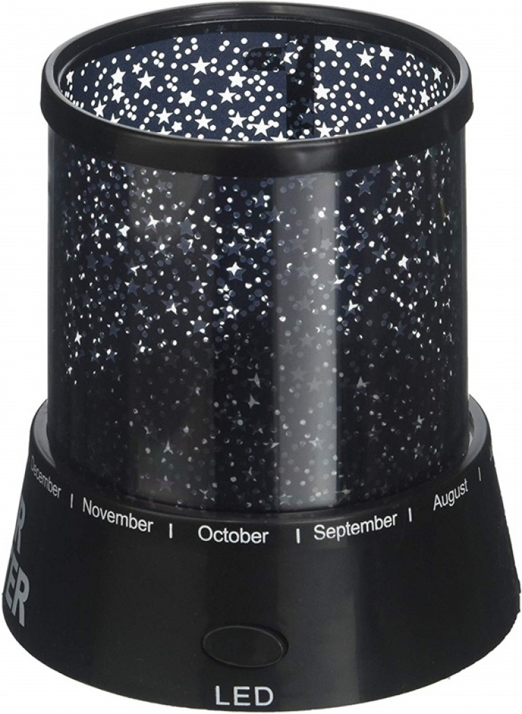 Nattlampa med stjärnhimmel