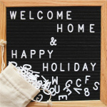 Bokstavstavla i ek, 25x25cm