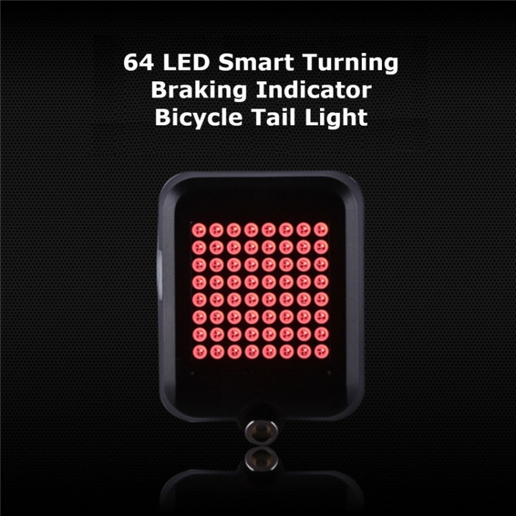 Smart automatisk baklampa till cykel med lasersensor & 64st LED Smart automatisk baklampa till cykel med lasersensor & 64st LED