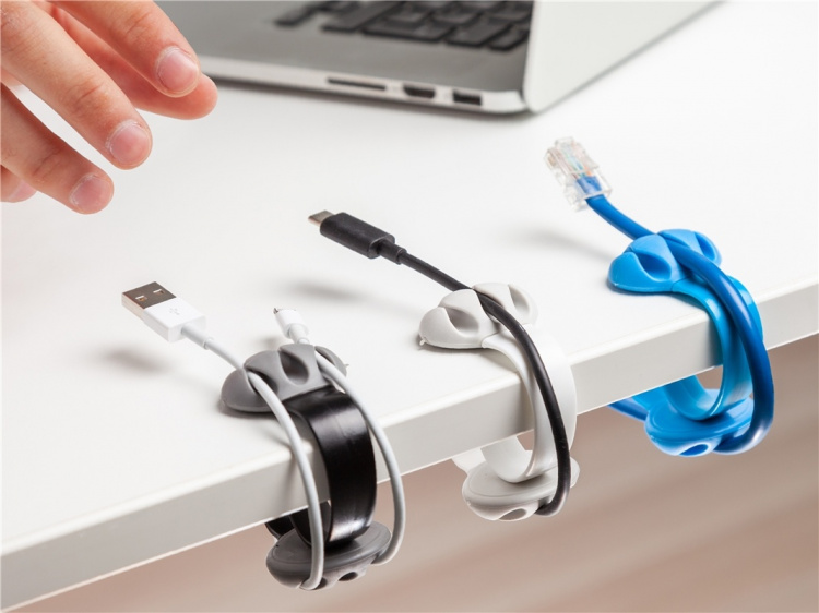 Kabelhållare bordskant, Blå Kabelhållare bordskant, Blå