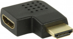 Högervinklad HDMI adapter, Svart
