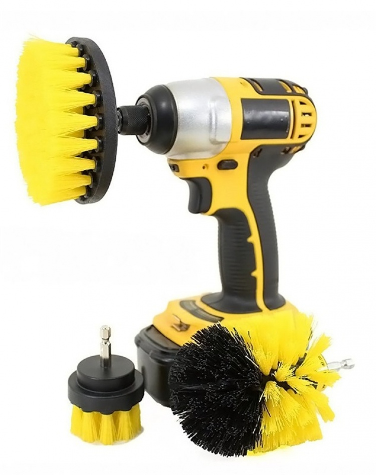 Set med 3st skurborstar till borrmaskin/skruvdragare