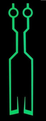 Ljusstripes till motorcykelhjälm, Grön Ljusstripes till motorcykelhjälm, Grön