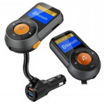 BT76 FM sändare med Dual USB laddare QC3.0+2.4A, Svart BT76 FM sändare med Dual USB laddare QC3.0+2.4A, Svart