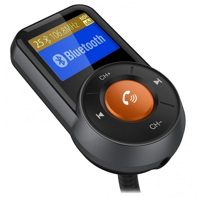 BT76 FM sändare med Dual USB laddare QC3.0+2.4A, Svart BT76 FM sändare med Dual USB laddare QC3.0+2.4A, Svart