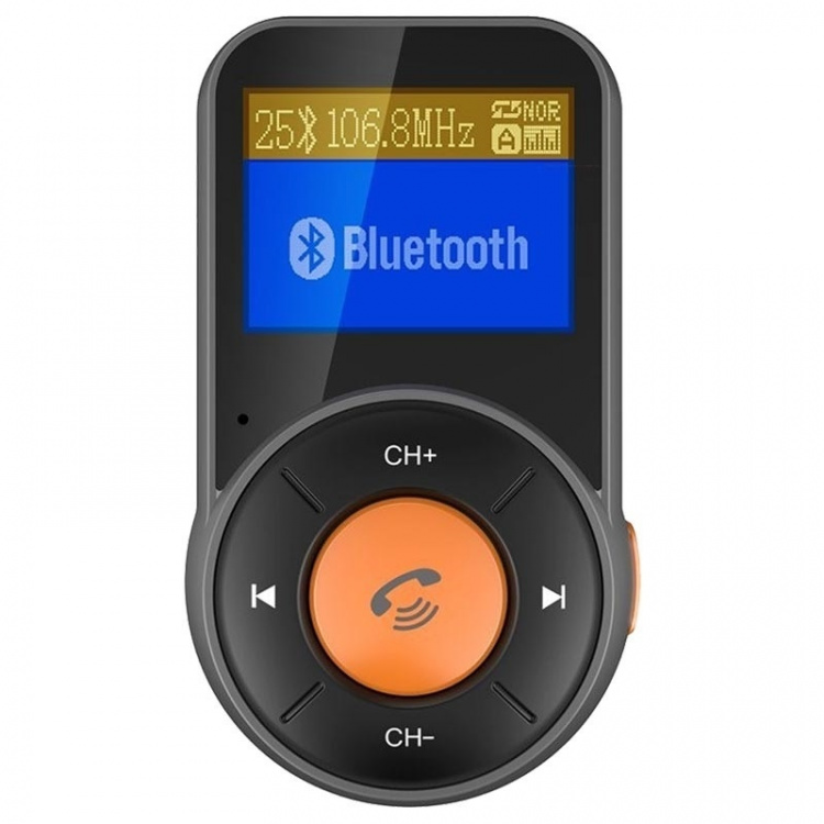 BT76 FM sändare med Dual USB laddare QC3.0+2.4A, Svart BT76 FM sändare med Dual USB laddare QC3.0+2.4A, Svart