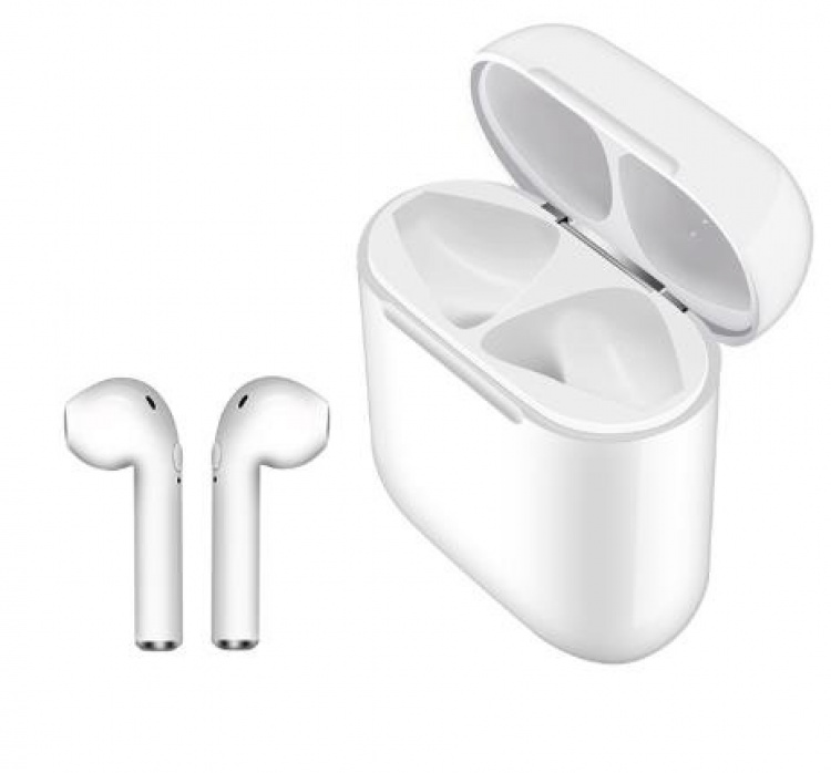 i9 TWS Trådlösa hörlurar, Bluetooth 5.0, med strömbox, Vit i9 TWS Trådlösa hörlurar, Bluetooth 5.0, med strömbox, Vit