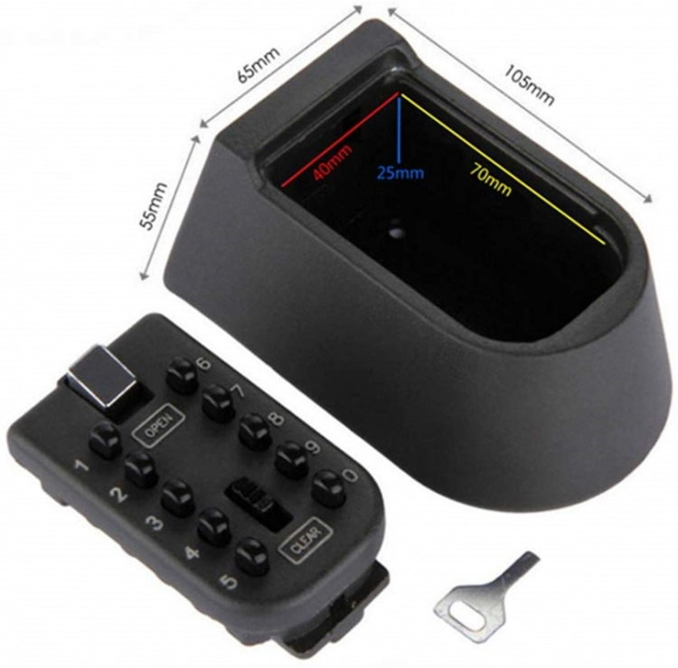 Säker nyckelgömma med kodlås