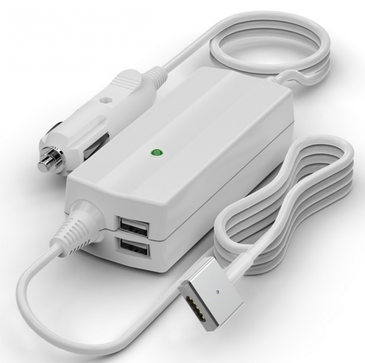 Billaddare för Apple Magsafe 45/60W 2 extra USB-portar