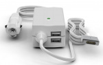 Billaddare för Apple Magsafe 45/60W 2 extra USB-portar