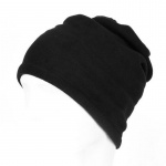 Kombinerad scarf och mössa, Svart