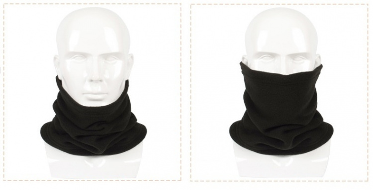 Kombinerad scarf och mössa, Svart