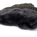 Mössa med fodring, Grå