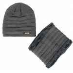 Mössa och Scarf, Grå Mössa och Scarf, Grå