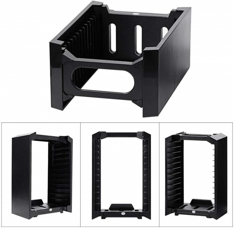 Multifunktionellt lagringsstativ till PS4, Svart