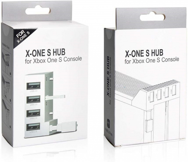 USB-Hub, 4 portar till Xbox One S, vit USB-Hub, 4 portar till Xbox One S, vit