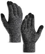 Fingervantar med touchfunktion, Svart/Vit melerad