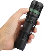 Liten ficklampa, 380lm, Svart